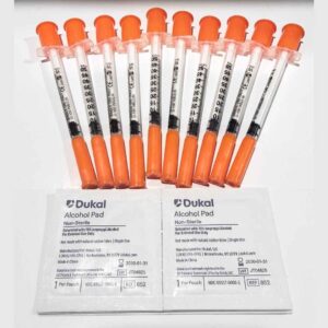 Pack of 10: 0.5ml Insulin Syringes 30G x 5/16” + 10 FREE Alcohol Pads - Anabolic Steroids For Sale - Gomeisa Labs
